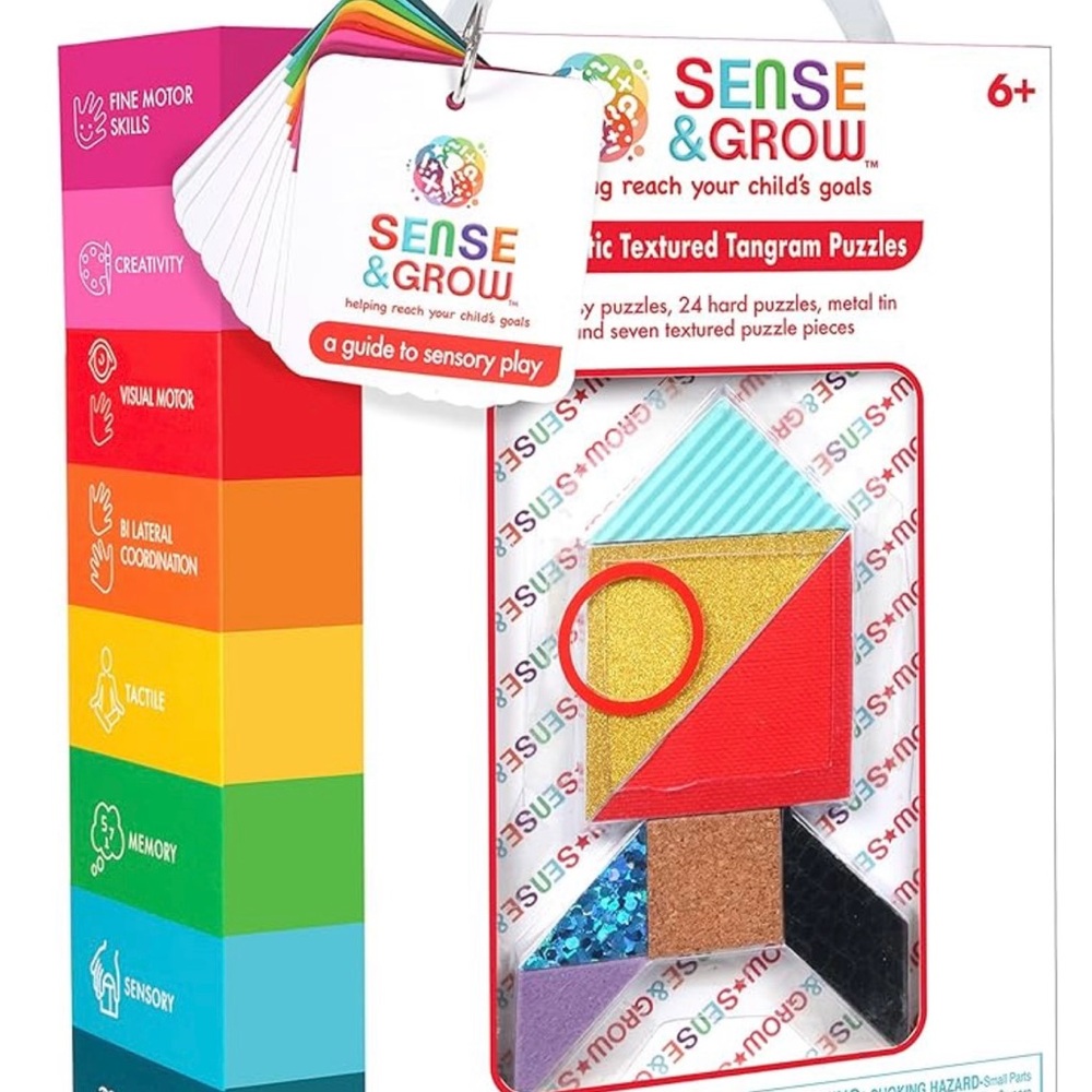Sense & Grow Textured Tangram Puzzle - Multicolor